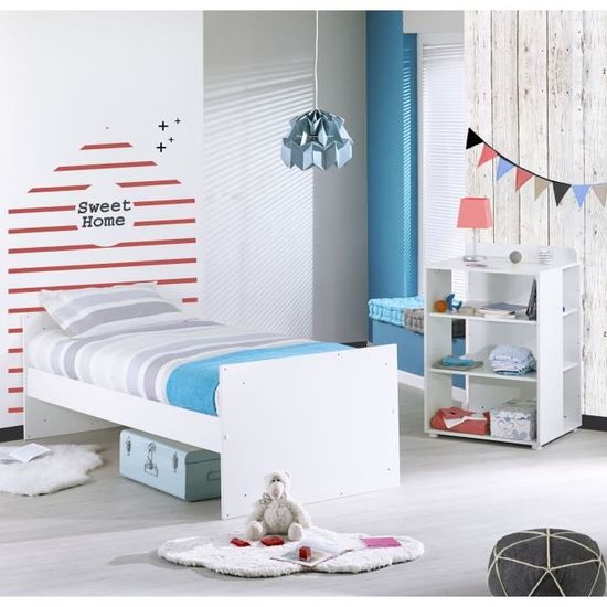 Sauthon Eloi Lit Combine 3 En 1 Evolutif 60 X 120 En 90x190 Cm