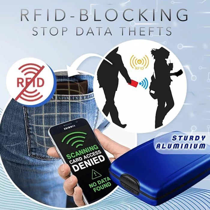 Rfid Secure Cash And Cards Wallet, Aluminium Bankcard Blocking Hard ...