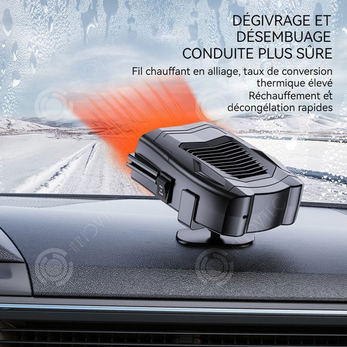 Chauffage De Pare-Brise Dégivreur De Voiture 12V - Chauffage Rotatif 360° Chauffage Rapide