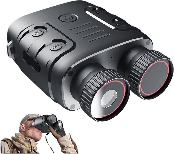 Jumelles Compactes Vilepe 10x25 - Vision Nocturne Faible Lumière, Pour Randonnée, Observation Animaux