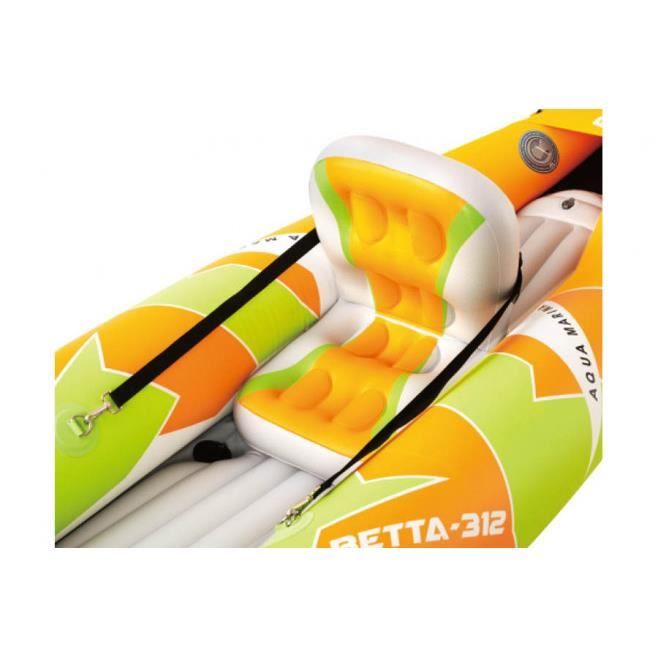 Kayak 2 Places Aquamarina Betta-412 - 412cm X 80cm - Charge Max 155kg - Couleur Orange/vert/blanc