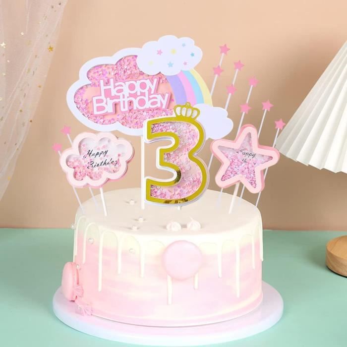 Kit Décoration Fête D'anniversaire Enfant - Fond Photo, Décorations De Gâteau, Accessoires Pour Thème Festif