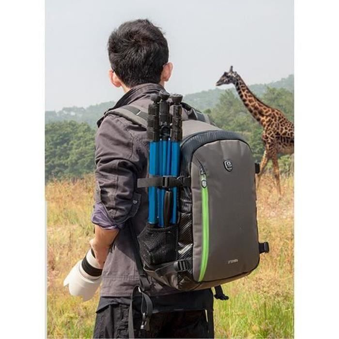 Noir sac a dos appareil photo reflex imperméable pour canon pour
