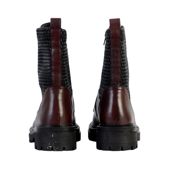 Bottine store bordeaux femme