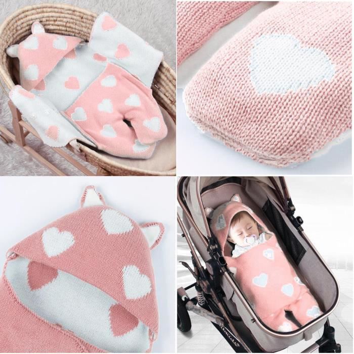 Gigoteuse,Sac De Couchage Légère,Couverture d'emmaillotage Tricot,Été  Turbulette,pour Printemps,Lit,Nouveau-né,Bébé,Fille,Garçon(M) - Cdiscount  Puériculture & Eveil bébé