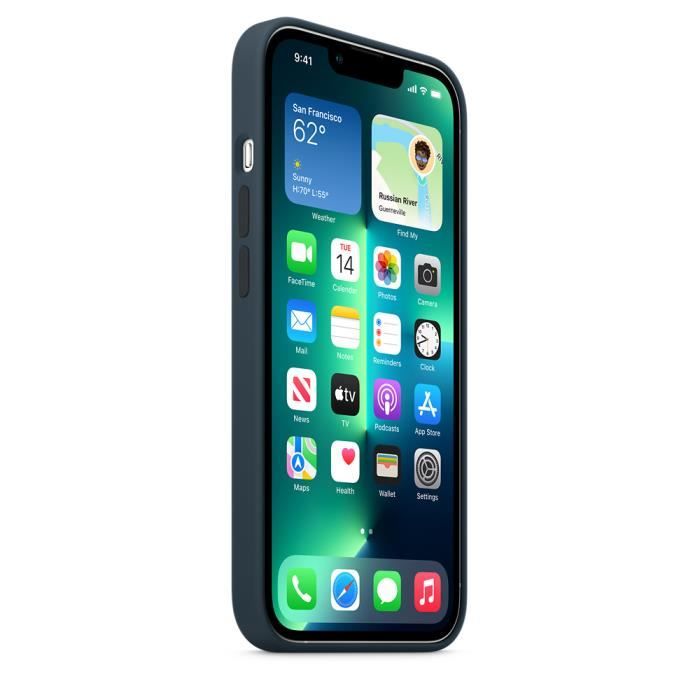 Apple Coque iPhone 13 Pro Max en Silicone Bleu Abysse des Sables + 2pcs  Film Verre trempé Liquide Housse Protection iPhone13 Pro Max - Cdiscount  Téléphonie
