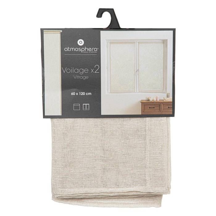 ATMOSPHERA CREATEUR D'INTERIEUR - Set di 2 tende bianche fred 60x90cm