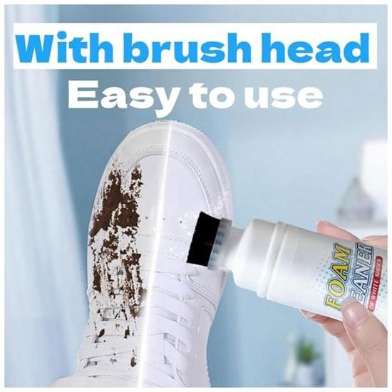 GNAUMORE Nettoyant Pour Chaussures Blanches - Mousse Blanchissante Pour Baskets Et Sneakers