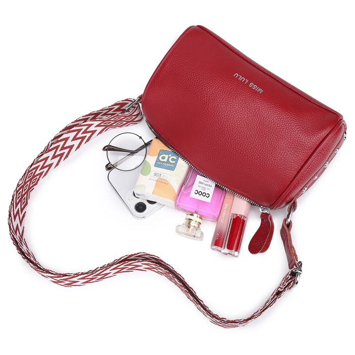 Miss Lulu Sac à Bandoulière Femme 22x8x18cm Sac à Main Femme En Cuir Pu