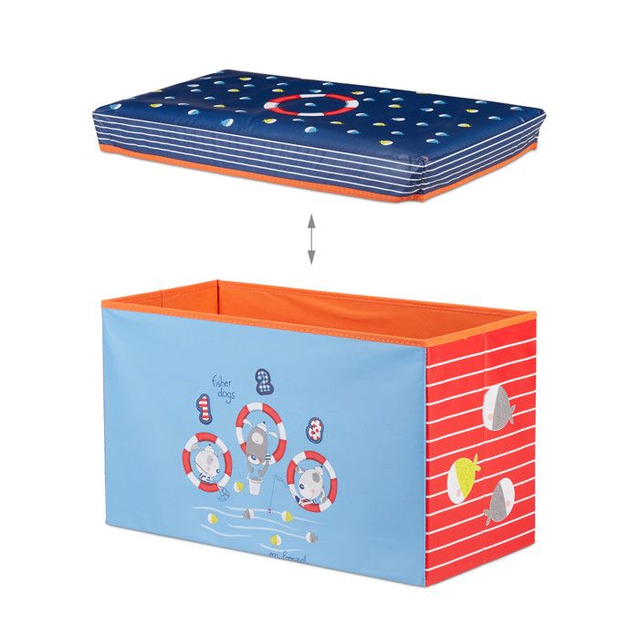Bac à Jouet Enfant Relaxdays Tabouret Coffre à Jouets Boîte