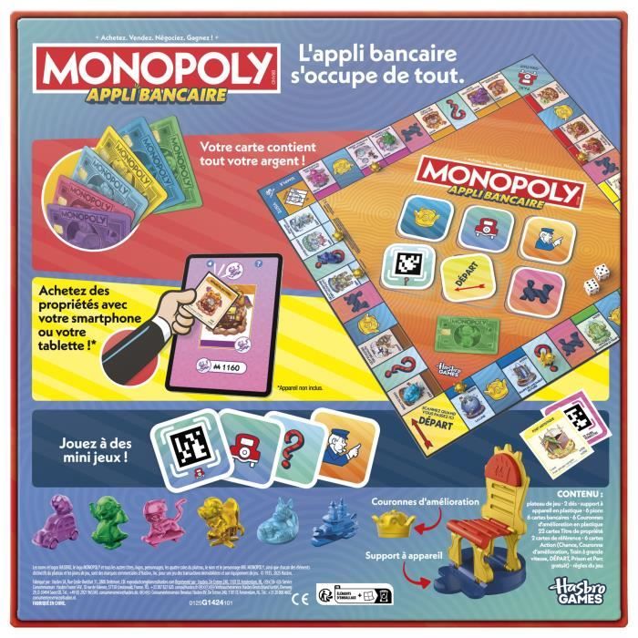 Monopoly Électronique Appli Bancaire - Jeu de Société Familial avec Monopoly Électronique Appli Bancaire - Jeu de Société Familial avec