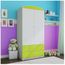 Carellia Armoire Enfant 2 Tiroirs De Rangement Vert Citron
