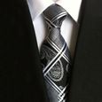 CRAVATE Homme - Cravate business en tissu jacquard fashion style 22 - noir NS™-0