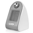 Pro Breeze Mini Radiateur Soufflant Compact pour Les Bureaux et Les Tables - Chauffage d’appoint Céramique PTC, Blanc-0