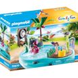 PLAYMOBIL - 70610 - Piscine avec jet d'eau en plastique pour enfants de 4 ans et plus-0