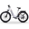 Vélo électrique - Shengmilo - 1000w Bafang Moteur - Shimano 7 vitesses - 48V17.5AH Samsung batterie -Autonomie 60 km - Blanc-0