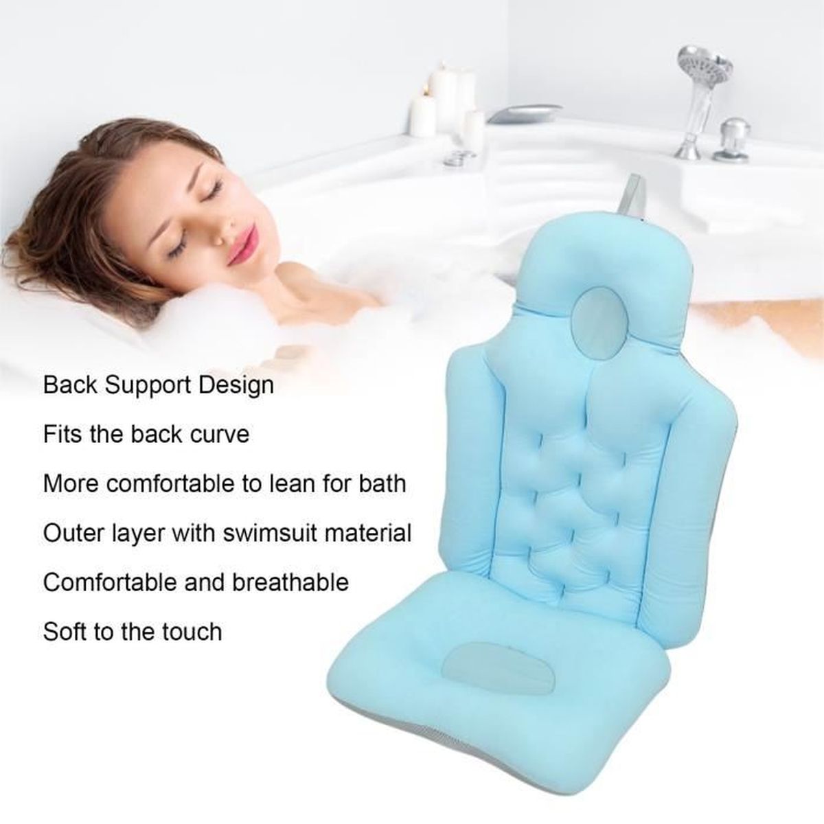 Coussin De Bain Pour Bébé Lavabo Baigneur, Tapis De Baignoire à Séchage Rapide Doux Pour