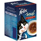 FELIX Soup - Soupes en sachet - Sélection de la Campagne - Pour chat adulte - 6 x 48 g