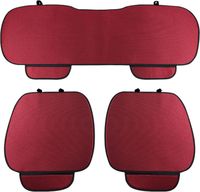 Lupex shop - Housse de siège auto universelle, 3 pièces, 2 avant et 1 arrière, (silk ice Rouge) LS028