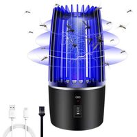 Lampe Anti Moustique, 2 en 1 Moustique Tueur Lampe UV Tueur d'Insectes Électrique Anti Insectes Répulsif USB Rechargeable Por A131