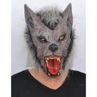 Masque loup garou adulte en latex - Halloween - Effrayant et réaliste - Gris