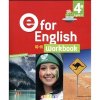 Livre - E FOR ENGLISH ; anglais ; 4e ; cahier (édition 2017)