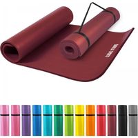 Tapis de yoga en mousse GORILLA SPORTS - 190x100x1,5cm - Rouge ruby - Pour Yoga et Pilates