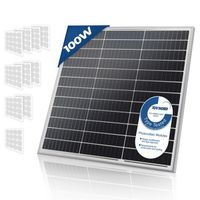 Yangtze Power® Panneau Solaire Monocristallin - Photovoltaïque, Silicium, 100W, Câble avec Connecteur MC4, 12 V - Module Solaire