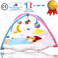 TD® Tapis d'éveil jeu pour bébé couverture sol rampant jouet support amusement mignon fatigue dormir sommeil rose coloré petit