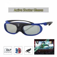 LUNETTES 3D - LUNETTES MULTIMEDIA CENBLUE 3D Lunettes 3D Glasses Active Shutter DLP-Link USB pour BenQ W1070 Bleu My15205