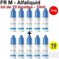 Eliquid FRM 3mg lot de 10 liquides ALFALIQUID