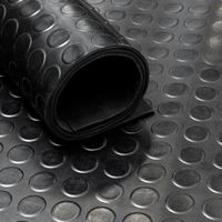 Tapis caoutchouc en rouleau / tapis de passage - Pastillé 3 mm - Largeur 100 cm