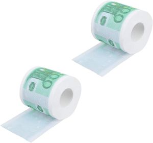 PAPIER TOILETTE PAPIER TOILETTE-100 euros 2 Rouleaux Papier Toilet