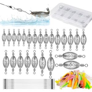 2g-60g plombs de pêche en mer trou plombs poids de pêche en forme d