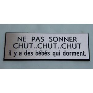 Plaque Signaletique Ne Pas Sonner Bebe Dort Cdiscount