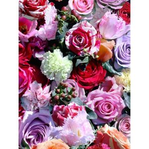 Fleur Murale Poutre en Bois Effet Papier Peint Ugepa Muriva Texturé Rose Floral