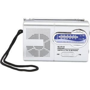 RADIO CD CASSETTE Radio Portable À Piles Gris Argent Design Classiqu