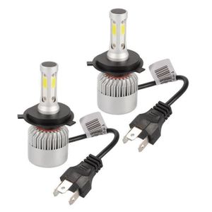 KOYOSO Ampoule H4 LED, 10000LM Phares pour Voiture et Moto, Ampoules Auto  de Rechange pour Lampes Halogènes et Kit Xenon, 12V 6000K, 2 Ampoules