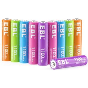 EBL Chargeur de Piles AA/AAA 8 Slots- avec 16PCS AA Piles Rechargeables  2800mAh Haute Capacité avec Boîte de Piles : : High-Tech