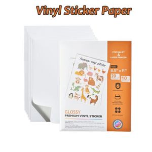 Papier autocollant pour imprimante brillant finition papier vinyl -  Cdiscount
