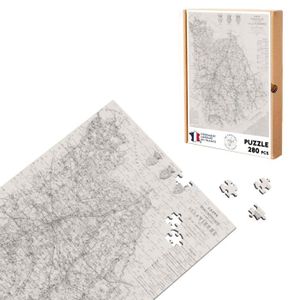 Ancien puzzle Carte départementale - France Mob - en plastique