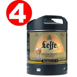 BIERE 4x Leffe blond de Belgique Perfect Draft 6 litres baril 6,6 % vol