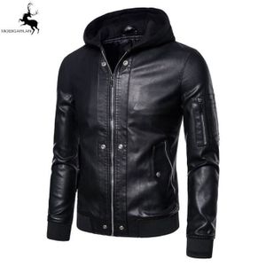 Veste Slim Noir Homme Cuir Cdiscount