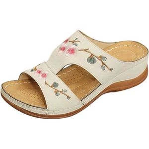 chaussures compensées fleuries