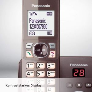 Téléphone fixe Panasonic KX-TG6821 Téléphone Sans fil Répondeur E