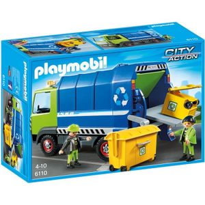 PLAYMOBIL 4129 Camion Poubelle De Recyclage Avec Lumières - Cdiscount Jeux  - Jouets