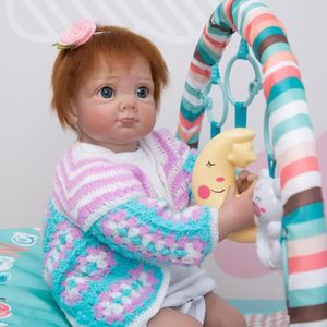 POUPÉE RUMOCOVO® Poupée bébé Reborn de 22 pouces, corps en tissu doux au toucher, jouets Reborn, bricolage, pour cadeaux de noël