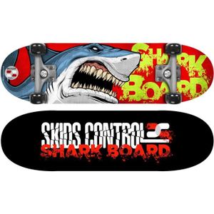 SKATEBOARD - LONGBOARD STAMP Skateboard 28 x 8 Shark Skids Control