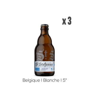 BIERE Pack Bières St Stefanus Blanche - 3x33cl - 5%