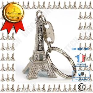 Porte clés clef Tour eiffel cadeau souvenir de Paris couleurs mélangée TE6CL